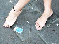 Feet - Albina - 2016-03-26 Barefoot office girl