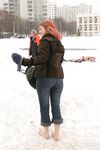 Feet - Alenka - 2006-08-19 Russian barefoot winter