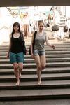 Feet - Alexandra + Olga A - 2011-04-02 Two girls in the center of Moscow