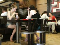 Feet - Alexandra + Olga A - 2011-04-02 Two girls in the center of Moscow