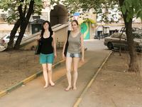 Feet - Alexandra + Olga A - 2011-04-02 Two girls in the center of Moscow