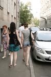 Feet - Alexandra + Olga A - 2011-04-02 Two girls in the center of Moscow