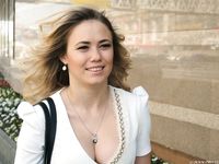 Feet - Alexandra F - 2018-01-19 Barefoot blonde in a white dress