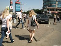 Feet - Alexandra F - 2018-01-19 Barefoot blonde in a white dress