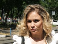 Feet - Alexandra F - 2018-01-19 Barefoot blonde in a white dress