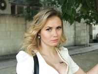 Feet - Alexandra F - 2018-01-19 Barefoot blonde in a white dress