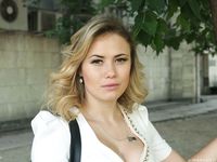 Feet - Alexandra F - 2018-01-19 Barefoot blonde in a white dress