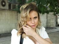 Feet - Alexandra F - 2018-01-19 Barefoot blonde in a white dress