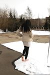 Feet - Alina - 2015-01-08 Barefoot in a winter park