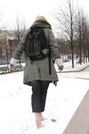 Feet - Alisa - 2011-03-27 Crazy barefoot girl in snowy streets