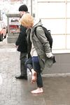 Feet - Alisa - 2011-03-27 Crazy barefoot girl in snowy streets