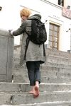 Feet - Alisa - 2011-03-27 Crazy barefoot girl in snowy streets