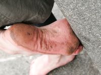 Feet - Alisa - 2011-03-27 Crazy barefoot girl in snowy streets