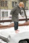 Feet - Alisa - 2011-03-27 Crazy barefoot girl in snowy streets