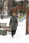 Feet - Alisa - 2011-03-27 Crazy barefoot girl in snowy streets