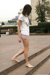 Feet - Alisa A - 2013-01-03 Hot beauty in T-shirt and shorts