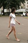 Feet - Alisa A - 2013-01-03 Hot beauty in T-shirt and shorts
