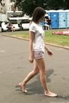 Feet - Alisa A - 2013-01-03 Hot beauty in T-shirt and shorts