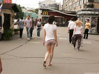 Feet - Alisa A - 2013-01-03 Hot beauty in T-shirt and shorts