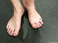 Feet - Alisa A - 2013-01-03 Hot beauty in T-shirt and shorts