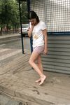 Feet - Alisa A - 2013-01-03 Hot beauty in T-shirt and shorts