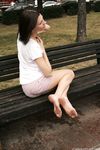 Feet - Alisa A - 2013-01-03 Hot beauty in T-shirt and shorts