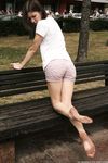 Feet - Alisa A - 2013-01-03 Hot beauty in T-shirt and shorts