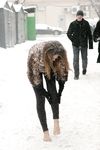 Feet - Anna B - 2011-04-28 Barefoot in snowstorm