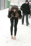 Feet - Anna B - 2011-04-28 Barefoot in snowstorm
