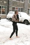 Feet - Anna B - 2011-04-28 Barefoot in snowstorm