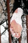 Feet - Anna B - 2011-04-28 Barefoot in snowstorm