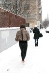Feet - Anna B - 2011-04-28 Barefoot in snowstorm