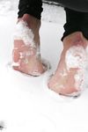 Feet - Anna B - 2011-04-28 Barefoot in snowstorm