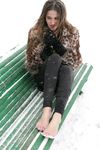 Feet - Anna B - 2011-04-28 Barefoot in snowstorm