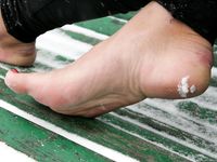 Feet - Anna B - 2011-04-28 Barefoot in snowstorm