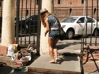 Feet - Anna F - 2012-10-06 High-arched beauty in hat