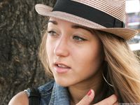 Feet - Anna F - 2012-10-06 High-arched beauty in hat