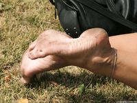 Feet - Anna F - 2012-10-06 High-arched beauty in hat