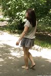 Feet - Anna G - 2012-11-11 Barefoot girl in a short skirt