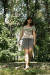 Feet - Anna G - 2012-11-11 Barefoot girl in a short skirt