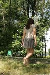 Feet - Anna G - 2012-11-11 Barefoot girl in a short skirt