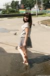 Feet - Anna G - 2012-11-11 Barefoot girl in a short skirt