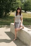 Feet - Anna G - 2012-11-11 Barefoot girl in a short skirt