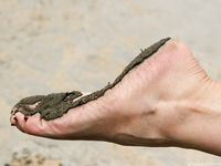 Feet - Anna G - 2012-11-11 Barefoot girl in a short skirt