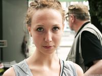 Feet - Anna H - 2013-04-12 Barefoot in a city streets