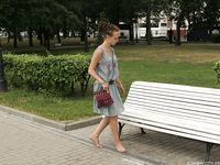 Feet - Anna H - 2013-04-12 Barefoot in a city streets