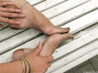 Feet - Anna H - 2013-04-12 Barefoot in a city streets