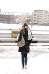 Feet - Arina - 2011-03-27 Slender girl walks barefoot in snow