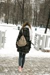 Feet - Arina - 2011-03-27 Slender girl walks barefoot in snow