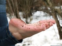 Feet - Arina A - 2017-10-24 A chilly winter day